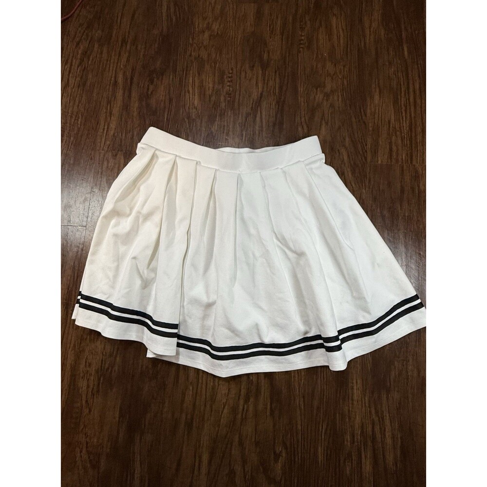 Wild Fable Women’s Pleated Skirt Large Black & White Elastic Waist Pull-on - Picture 2 of 4